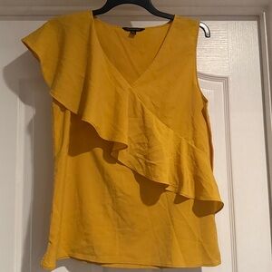 Banana Republic Factory Yellow Ruffle Blouse